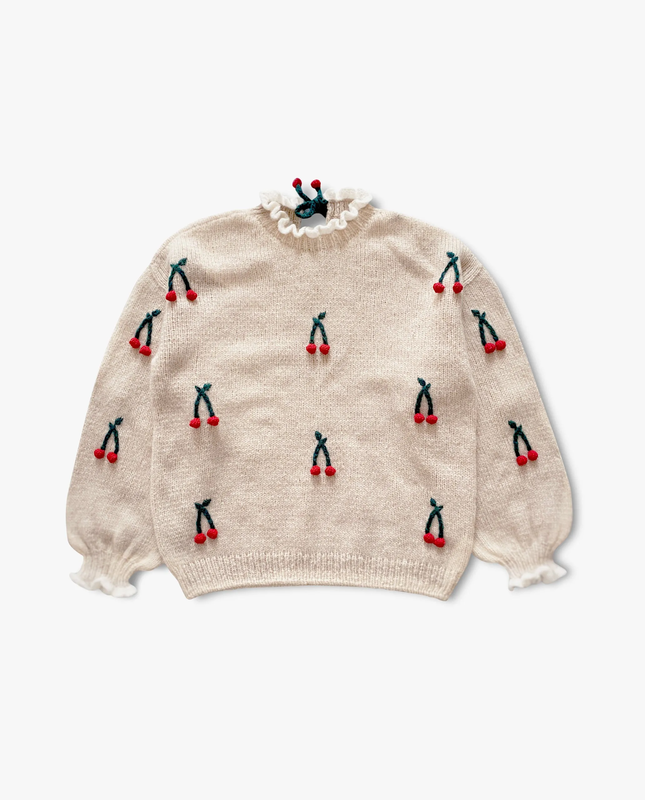 Adult Cherries pullover | Wheat