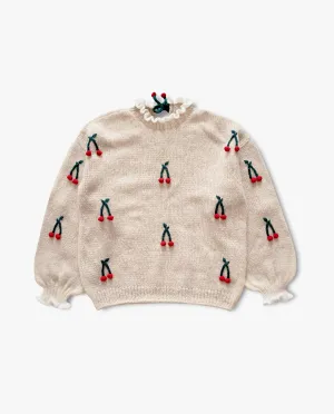 Adult Cherries pullover | Wheat