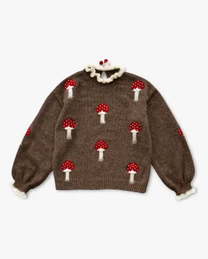 Adult Mushrooms pullover | Brown