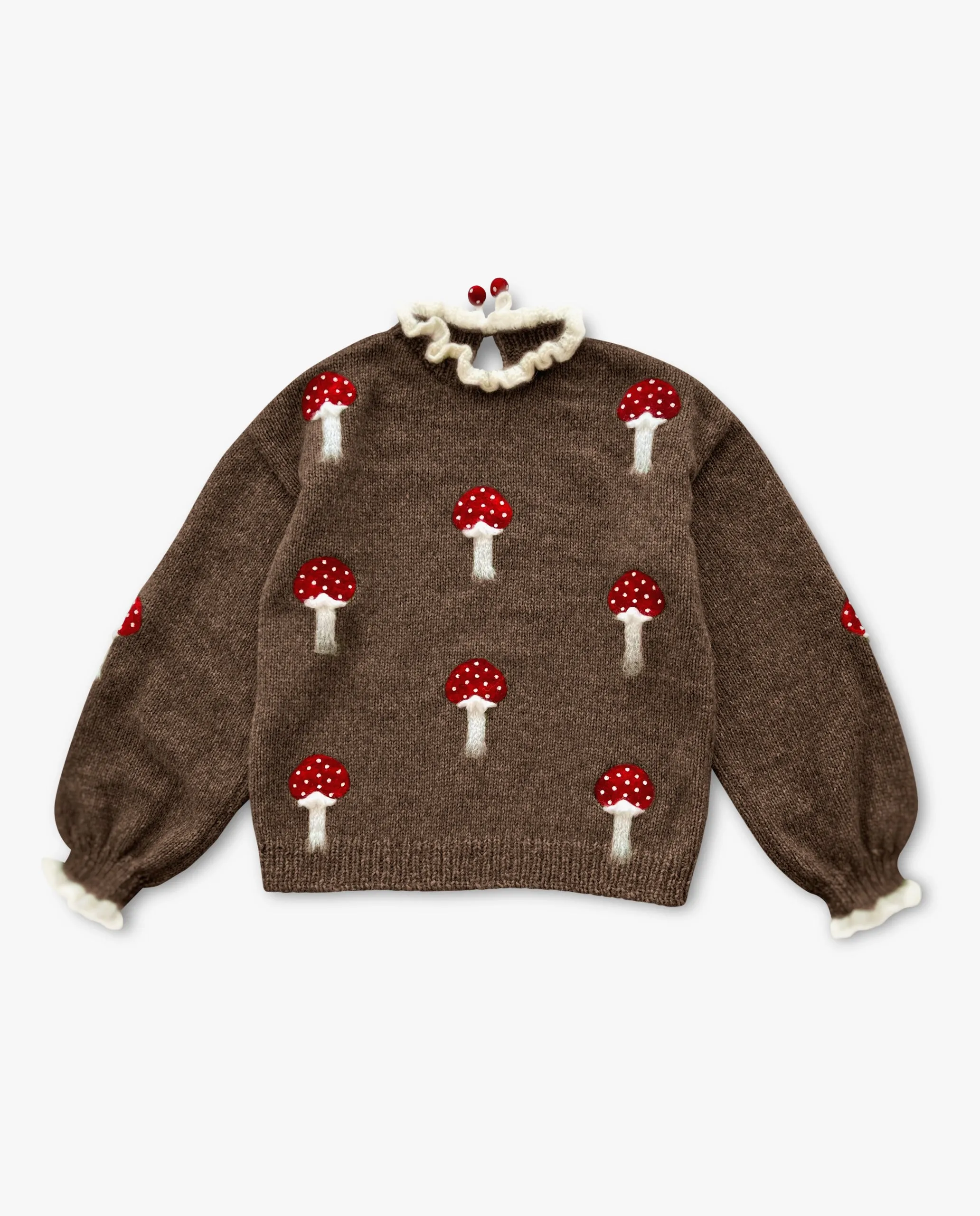 Adult Mushrooms pullover | Brown