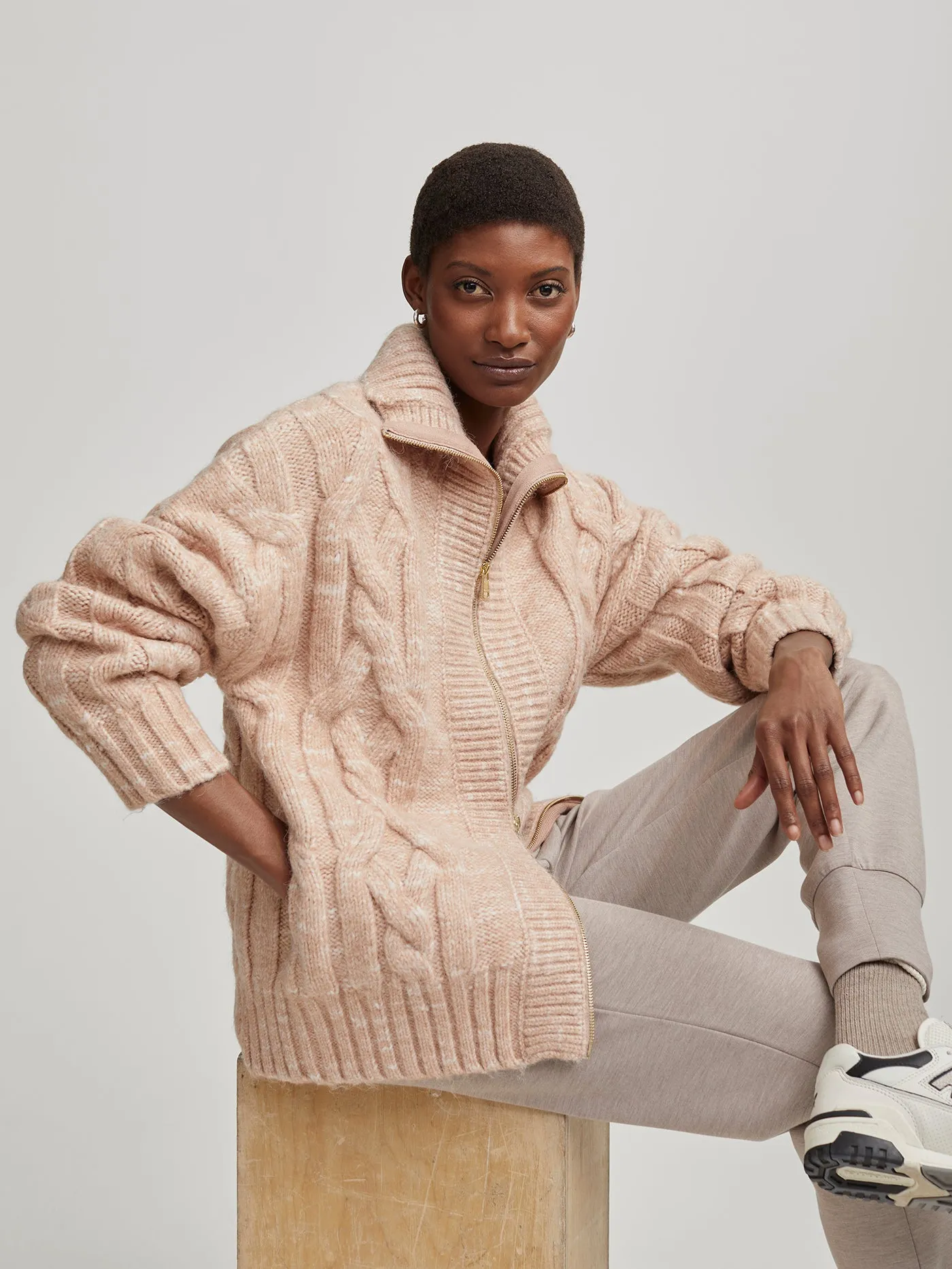 Aida Jumbo Cable Knit Jacket