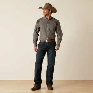 Ariat Men's Wrinkle Free Ferris Classic Fit Shirt Navy