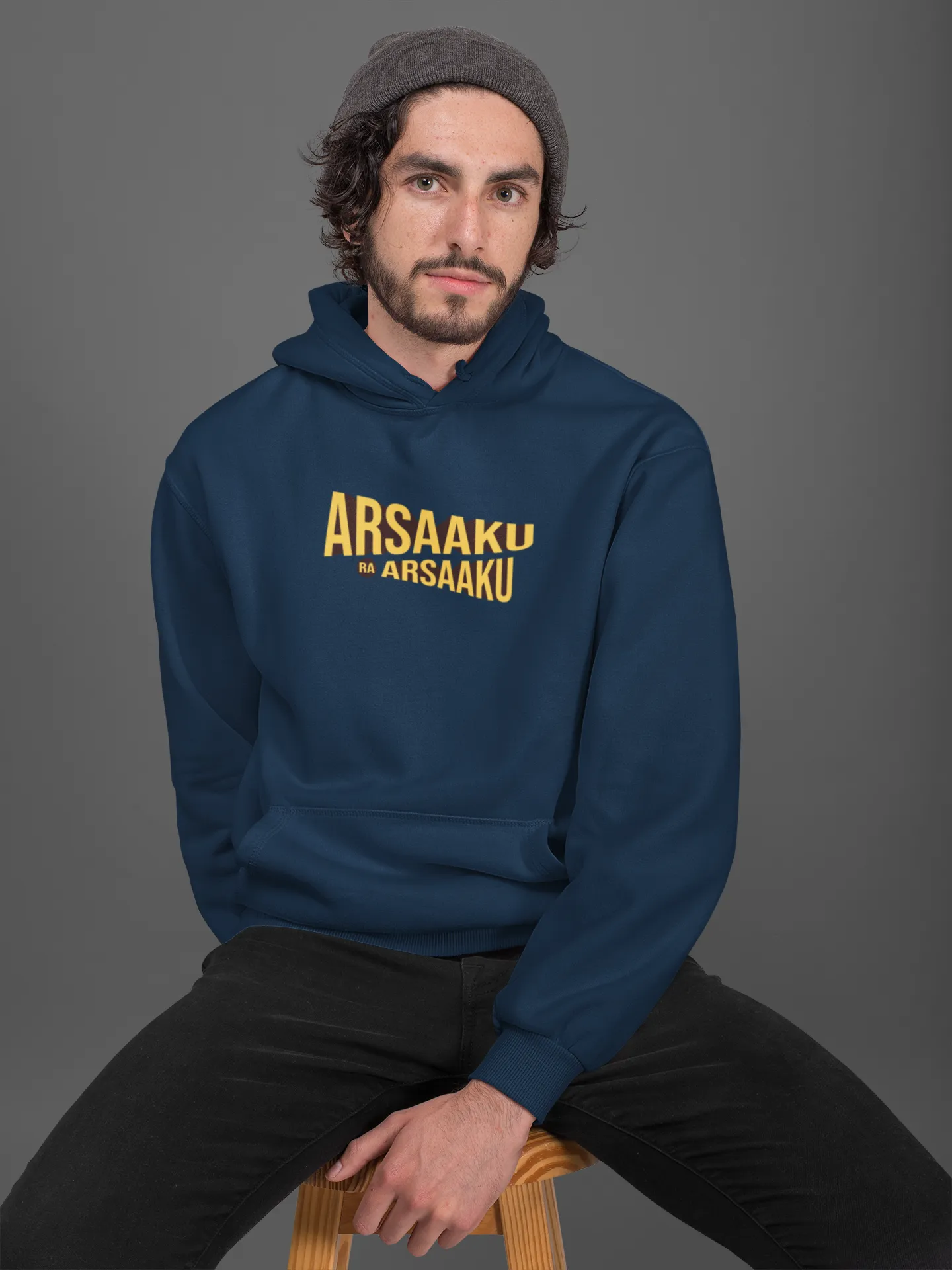 Arsaaku Ra Arsaaku Unisex Hoodie Navy Blue