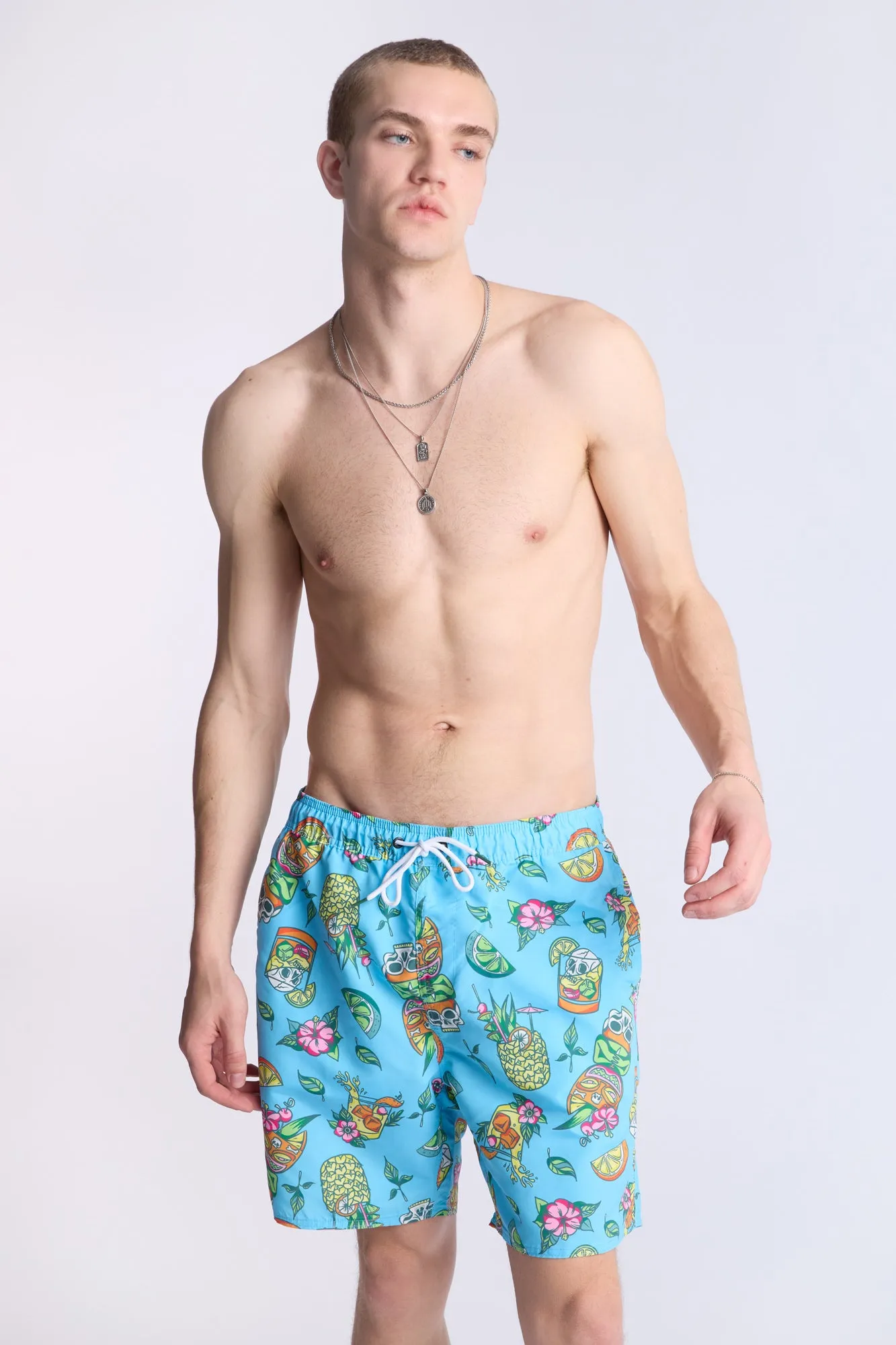 Arsenic Mens Graphic Beach Shorts