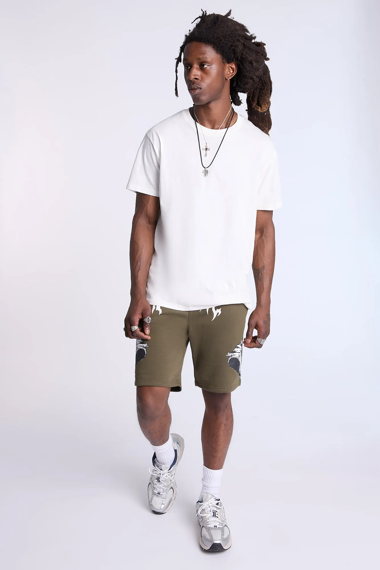 Arsenic Mens Logo Print Shorts