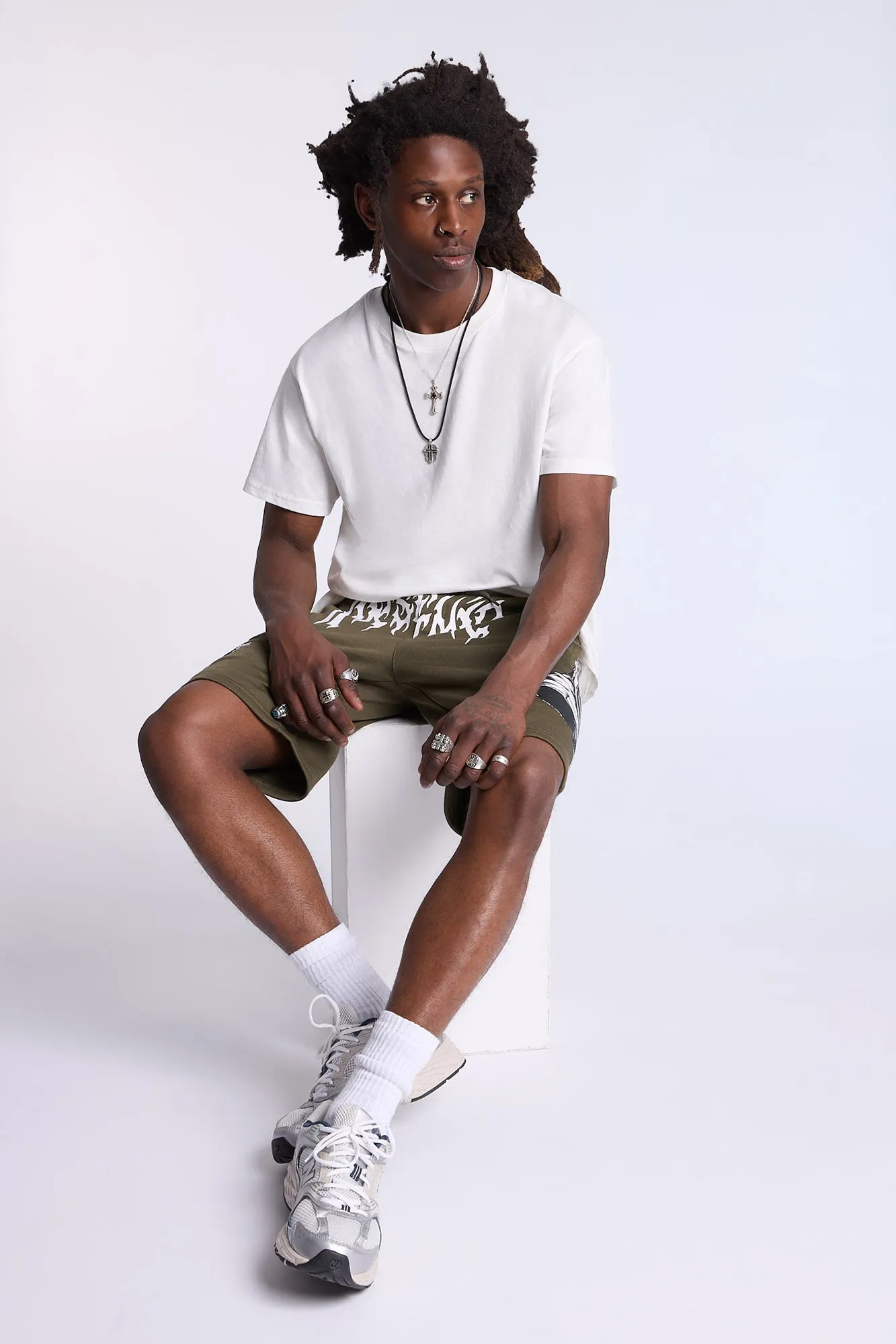 Arsenic Mens Logo Print Shorts