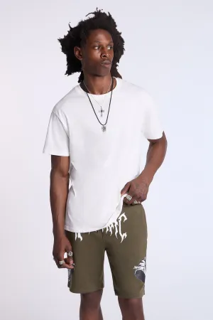 Arsenic Mens Logo Print Shorts