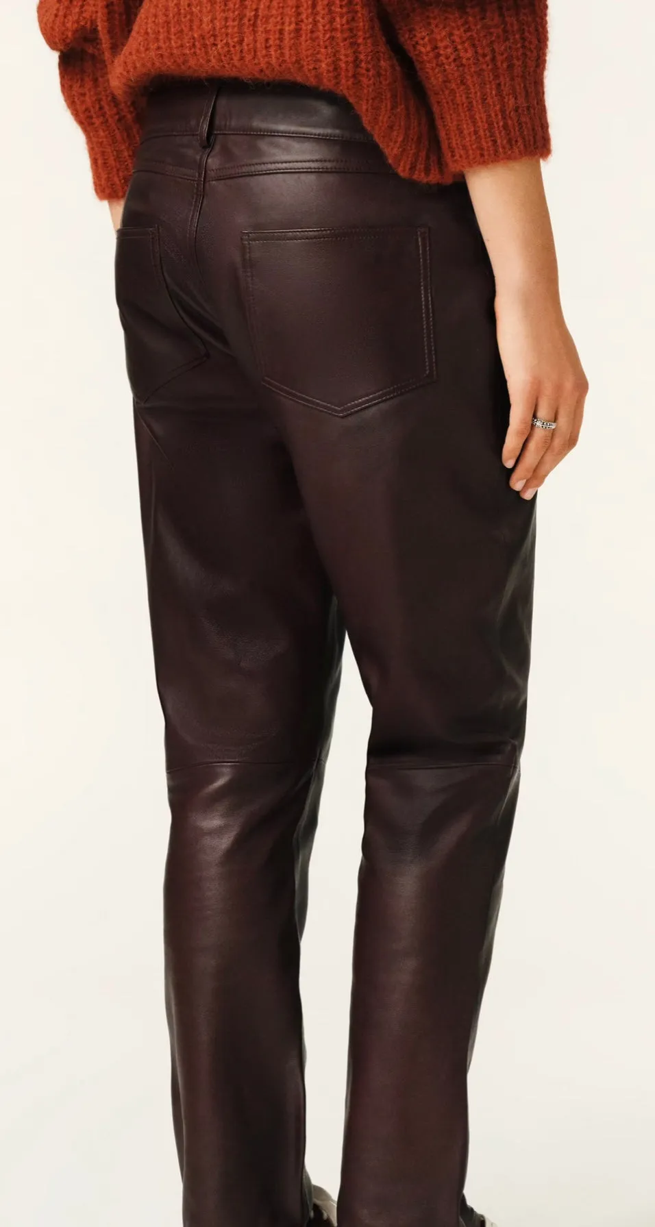 Ba&sh Leather Worker style trousers