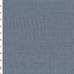Black/Blue/White Mini Plaid Shirting Fabric