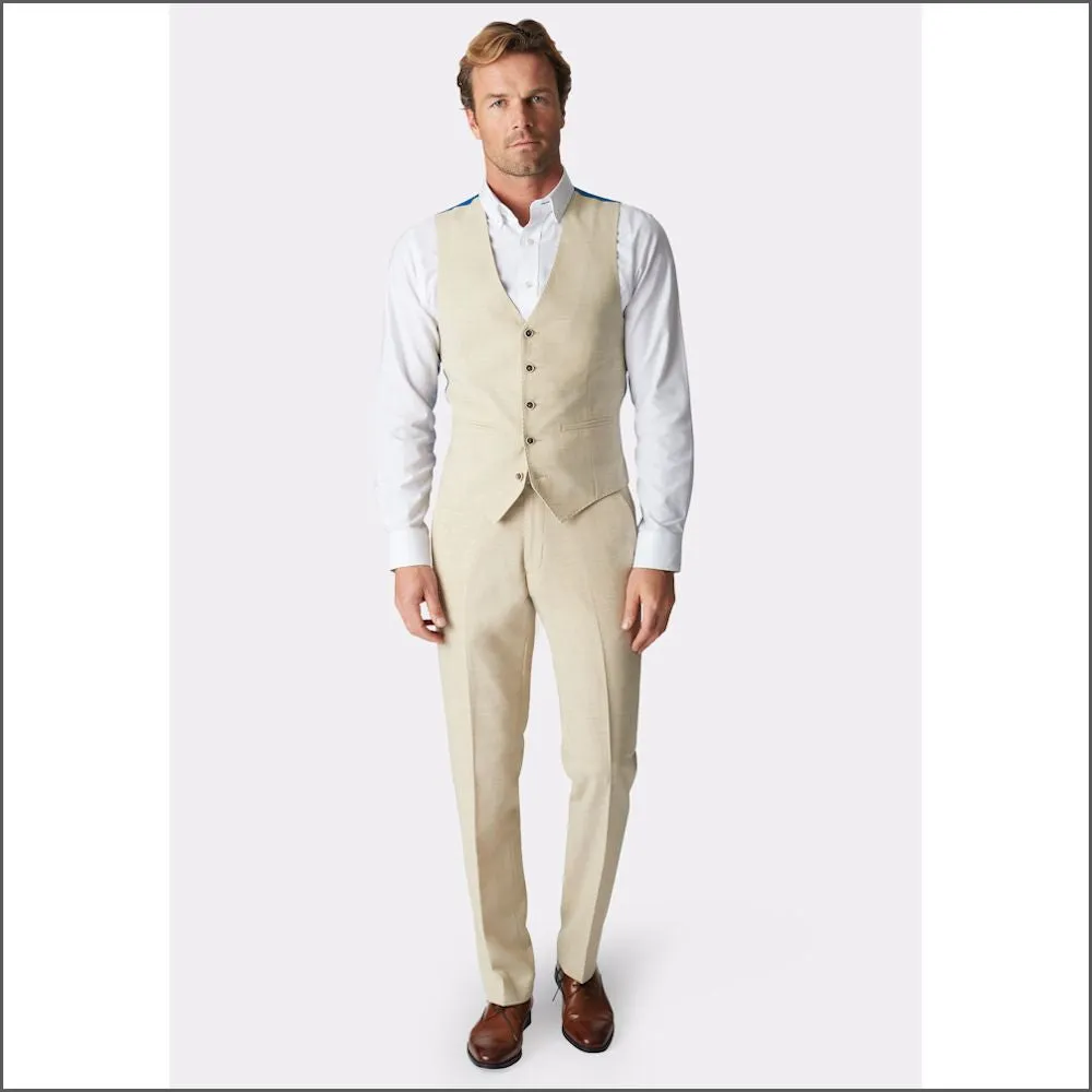 Brook Taverner Constable Tailored Fit Natural Linen Mix Jacket@