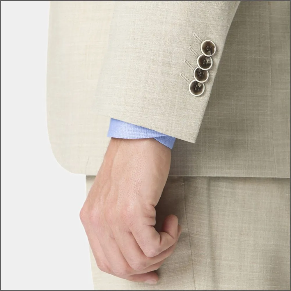 Brook Taverner Constable Tailored Fit Natural Linen Mix Jacket@