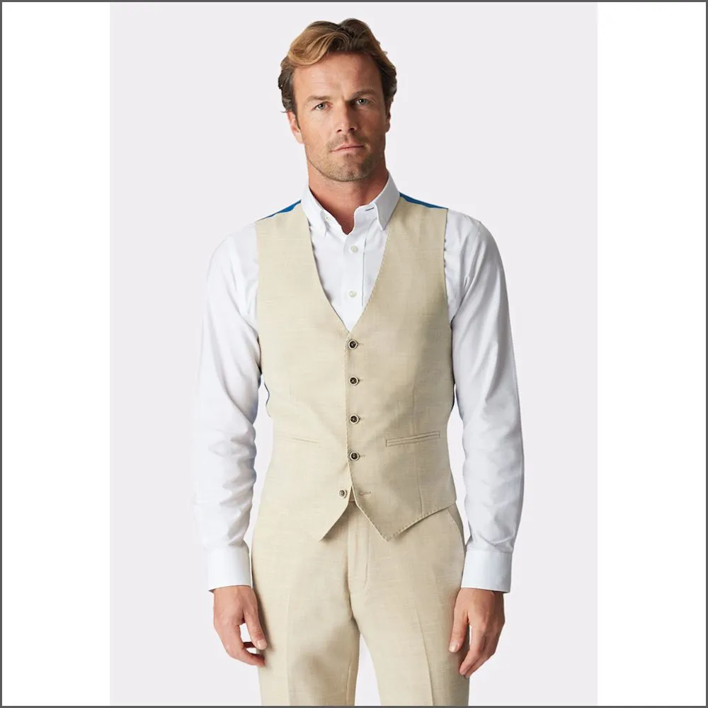 Brook Taverner Constable Tailored Fit Natural Linen Mix Jacket@