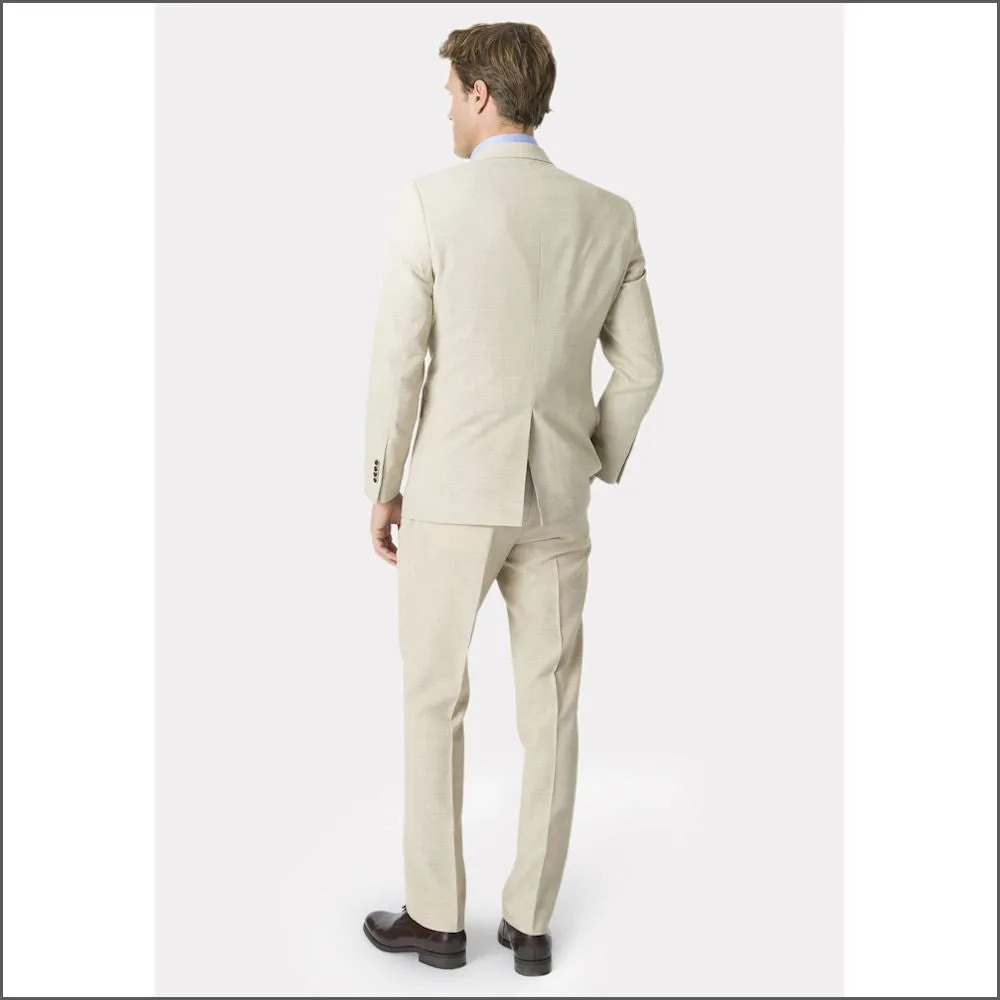 Brook Taverner Constable Tailored Fit Natural Linen Mix Jacket@
