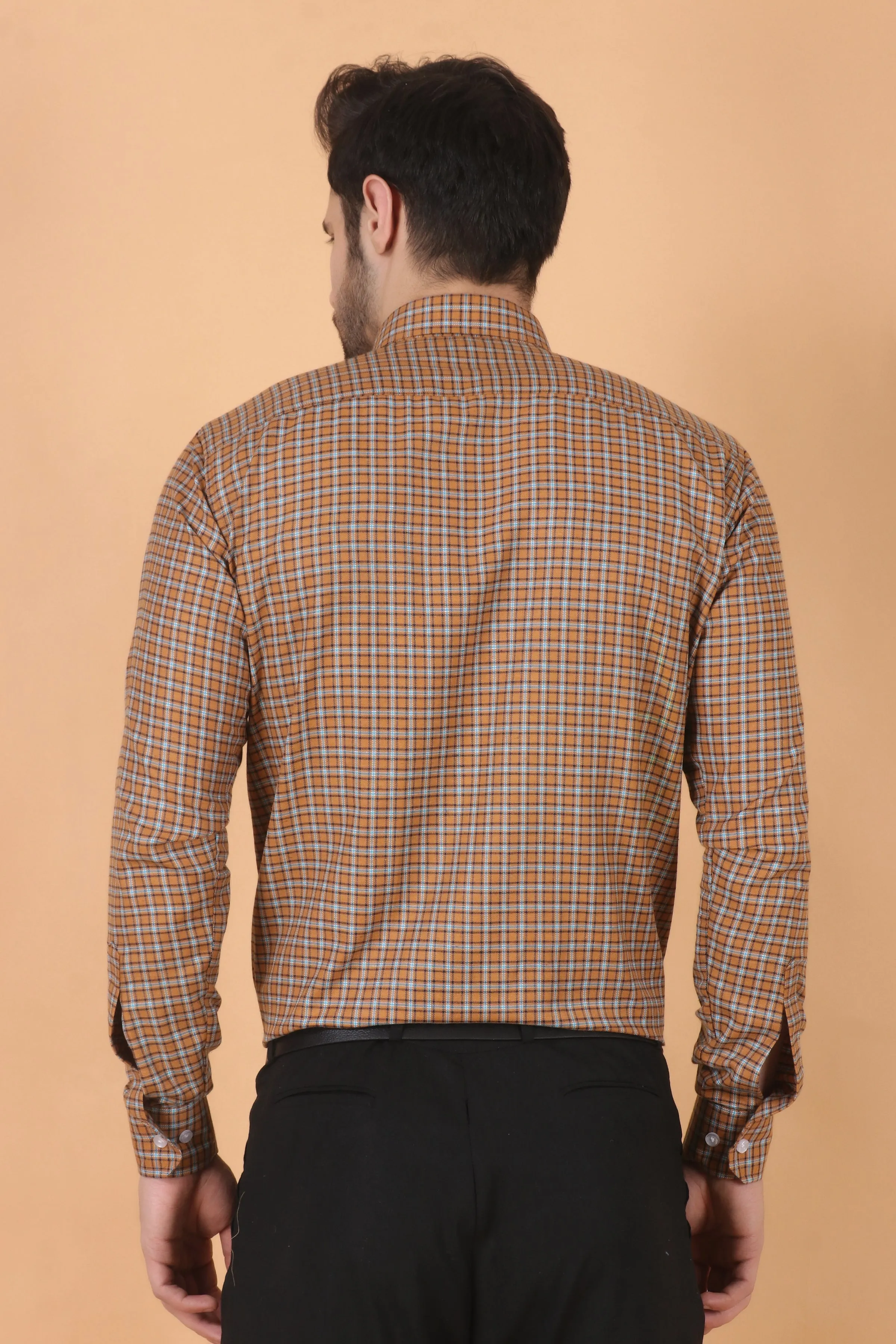Brown Checked Woollen Shirt
