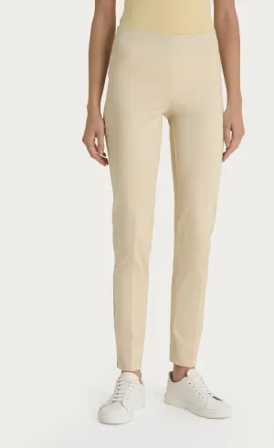 Cigarette Pants with Slits- Wood Ash