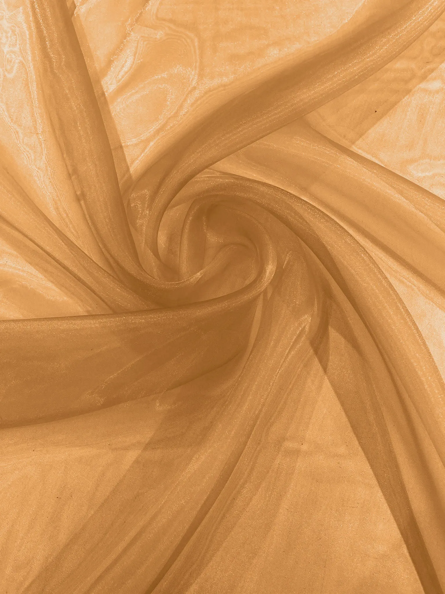 Cinnamon 58/60"Wide 100% Polyester Soft Light Weight, Sheer Crystal Organza Fabric Sold By The Yard