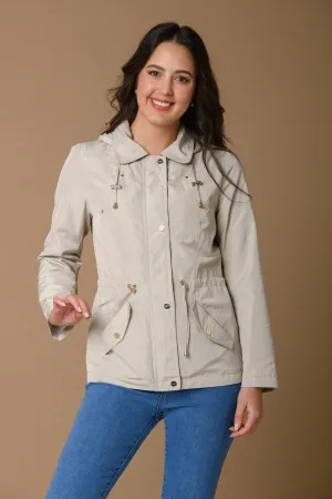 Coated Gold Trim Mac - Beige