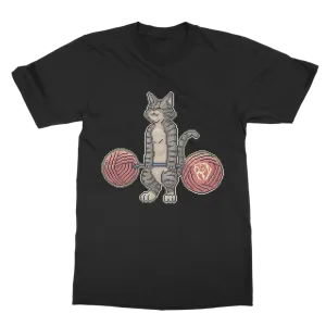 Deadlifting Tabby Cat [16-bit Pixel Edition] T-shirt (UK)