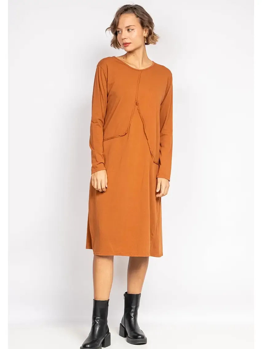 FINAL SALE Terracotta Cotton Tunic Dress