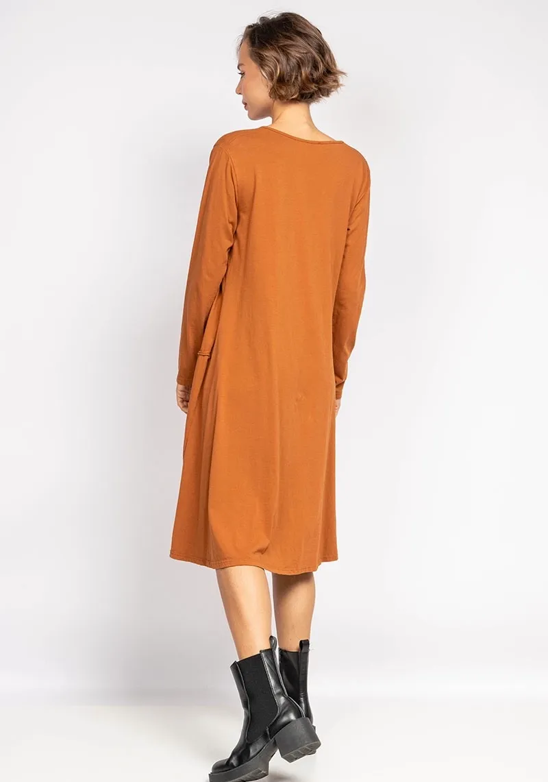 FINAL SALE Terracotta Cotton Tunic Dress