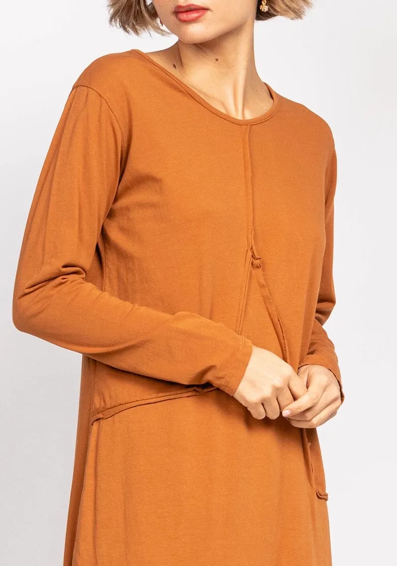 FINAL SALE Terracotta Cotton Tunic Dress