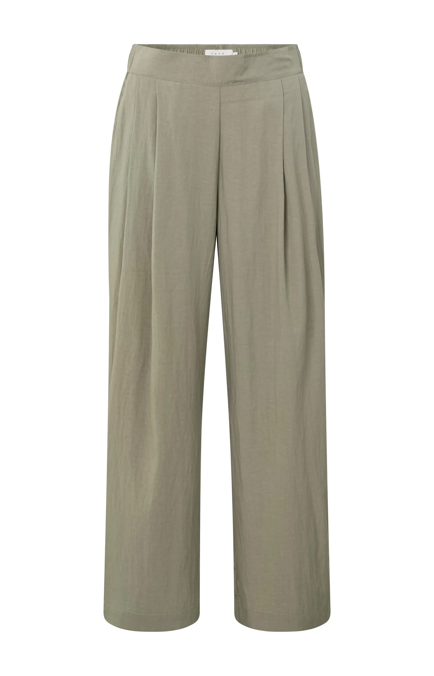 Flowy 7/8 wide leg trousers with elastic and pockets