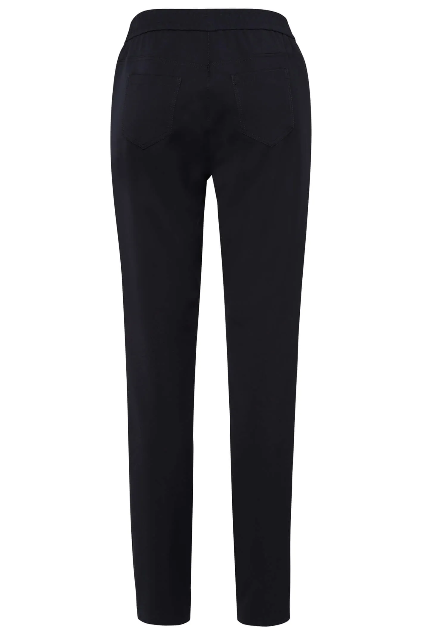 Frank Walder 722607 000 598 Ink Blue Tie Waist Pull-On Trousers