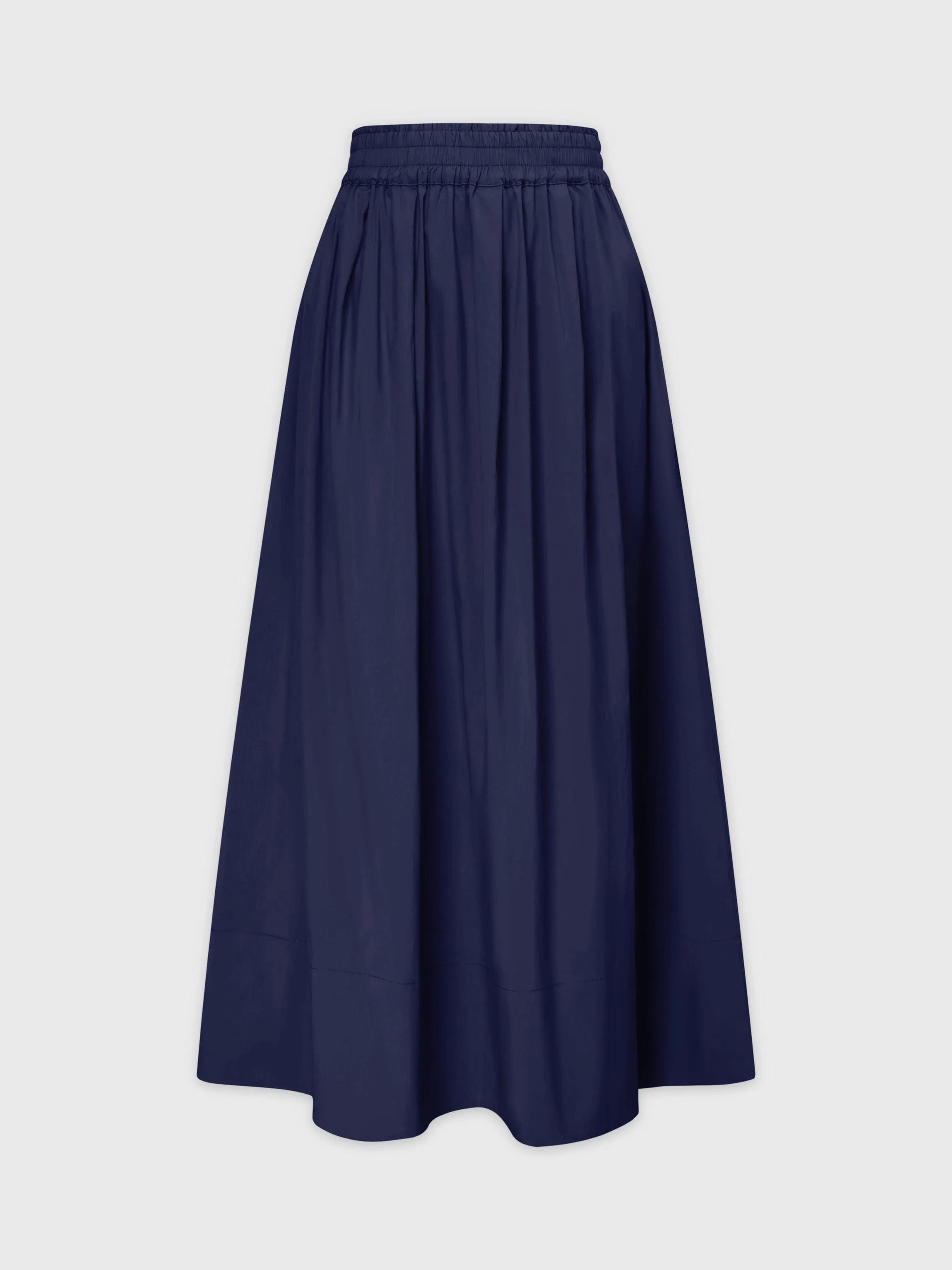 Gathered Waist Skirt-Navy