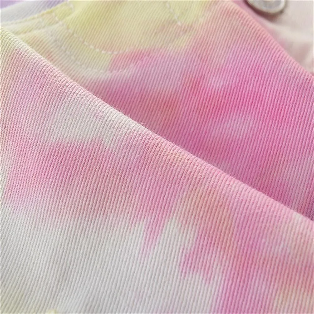 Girls Off Shoulder Long Sleeve Top & Tie Dye Trousers Bulk Childrens Clothes