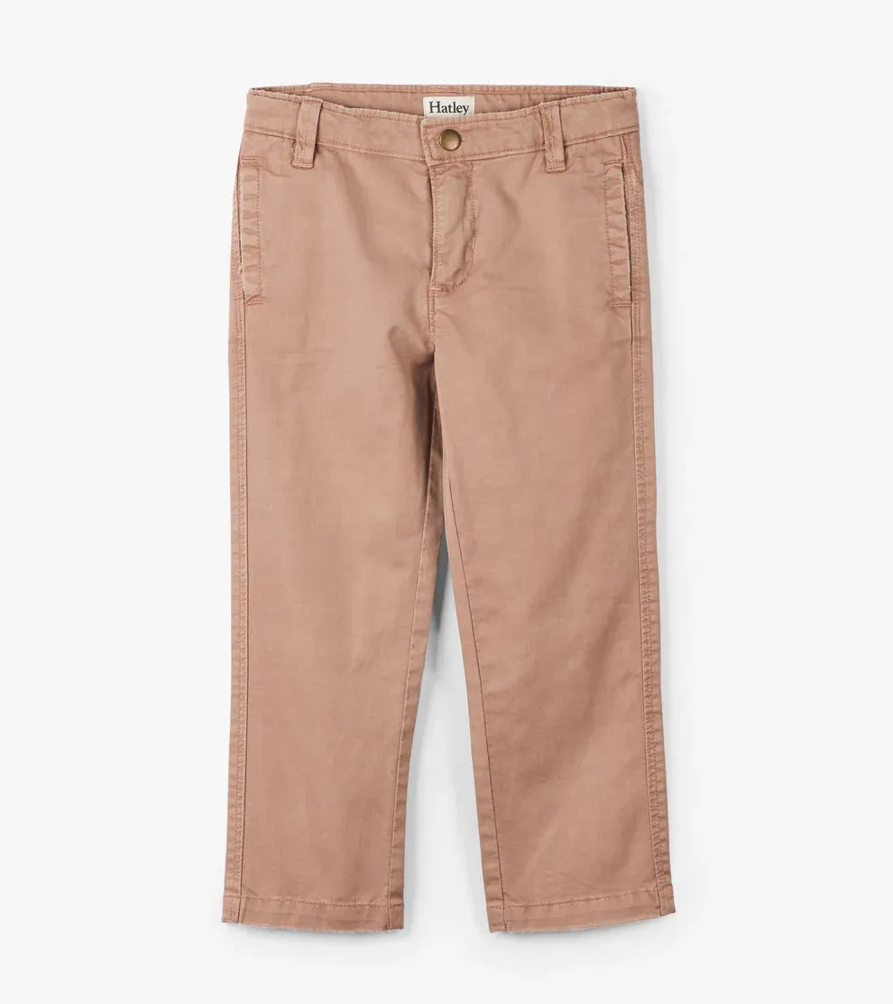 Hatley Boys  Khaki Twill Pants - Thatched