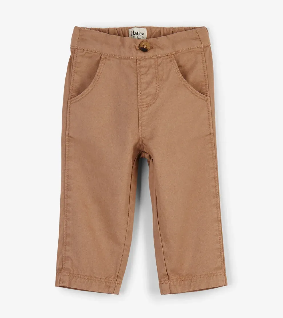 Hatley Boys  Khaki Twill Pants - Thatched