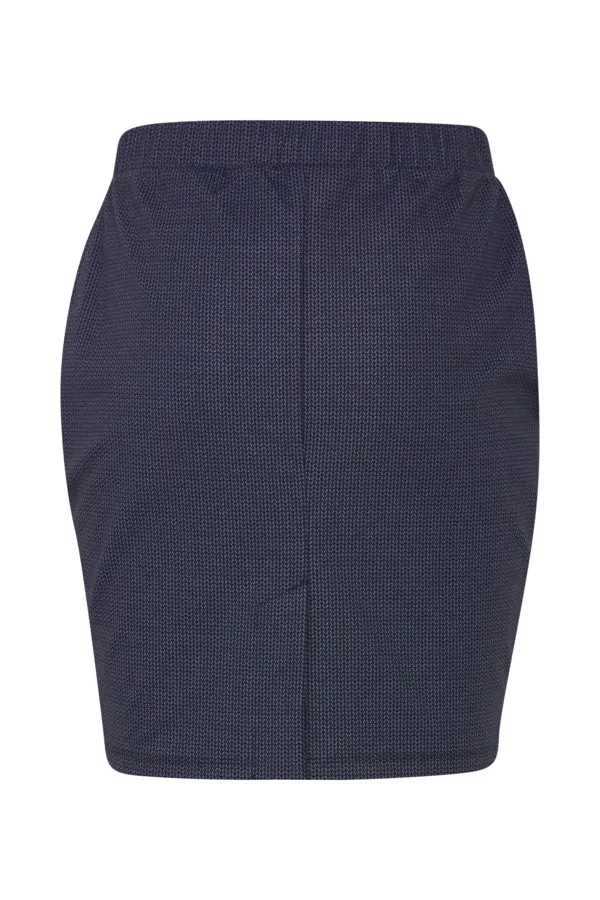 Ichi Womens Manse Skirt Total Eclipse Herringbone