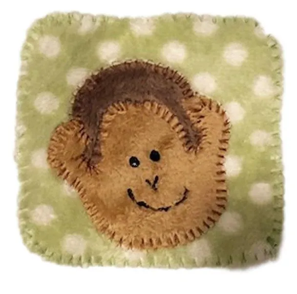 Infant Green and White Polka Dots Velour Pants and Matching Monkey Tee