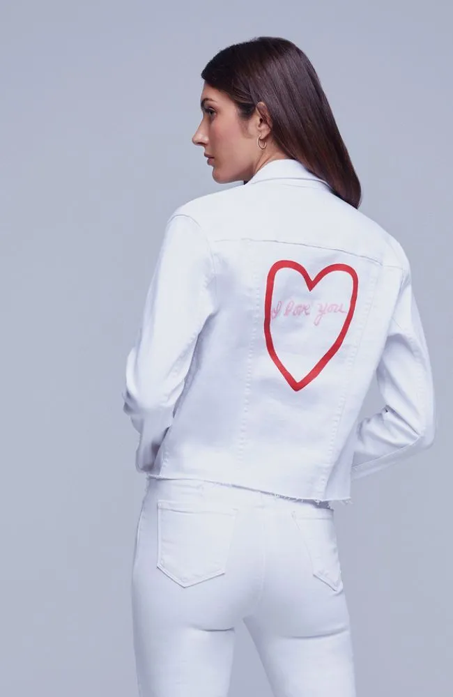 Janelle Slim Jacket Love Blanc