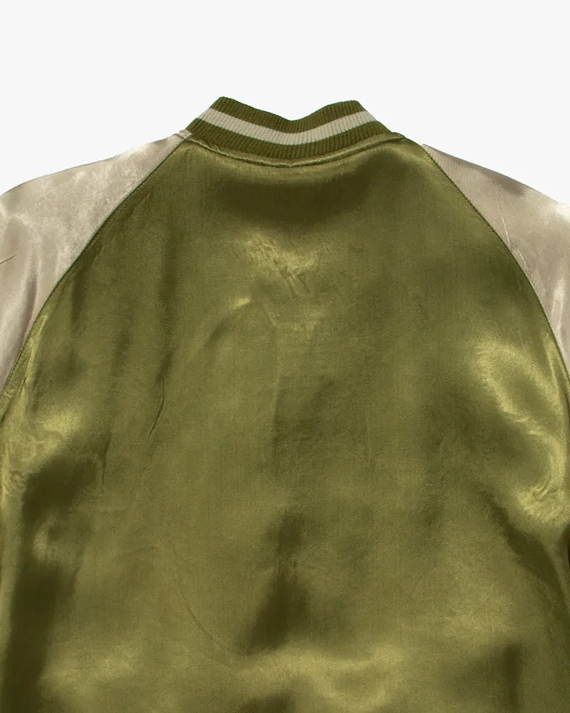 Japanese Repro Souvenir Jacket, Light Green with Eagle - M
