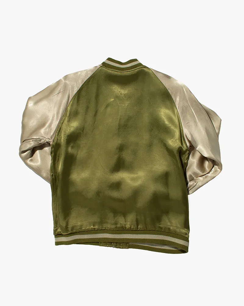 Japanese Repro Souvenir Jacket, Light Green with Eagle - M
