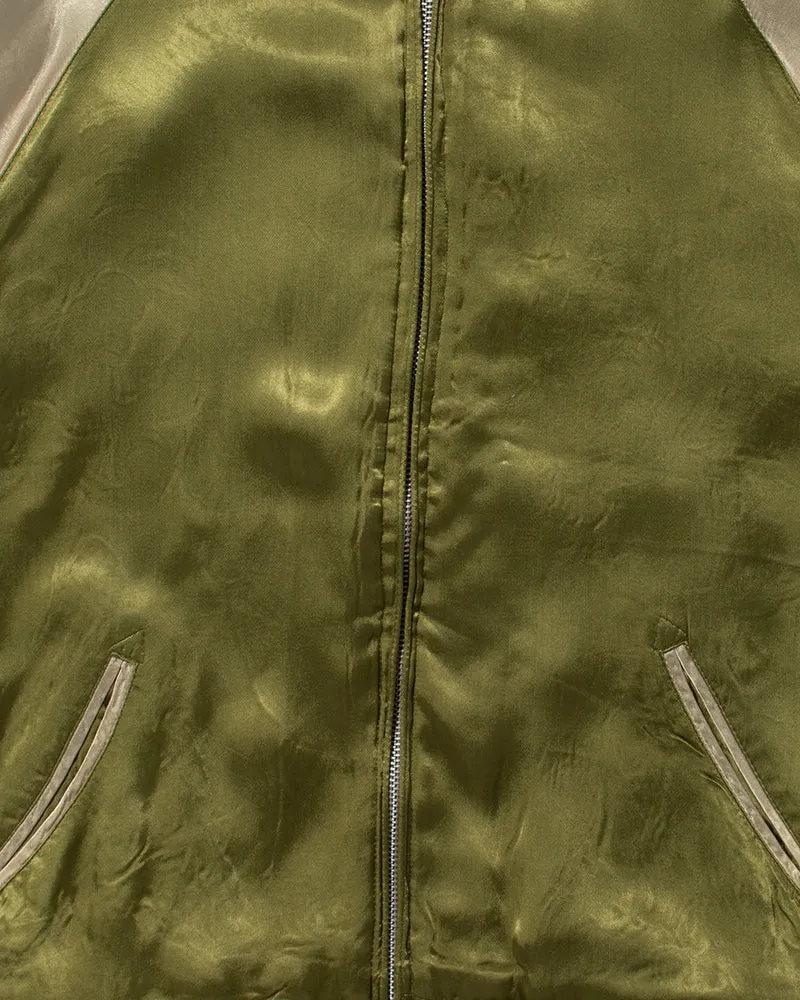 Japanese Repro Souvenir Jacket, Light Green with Eagle - M