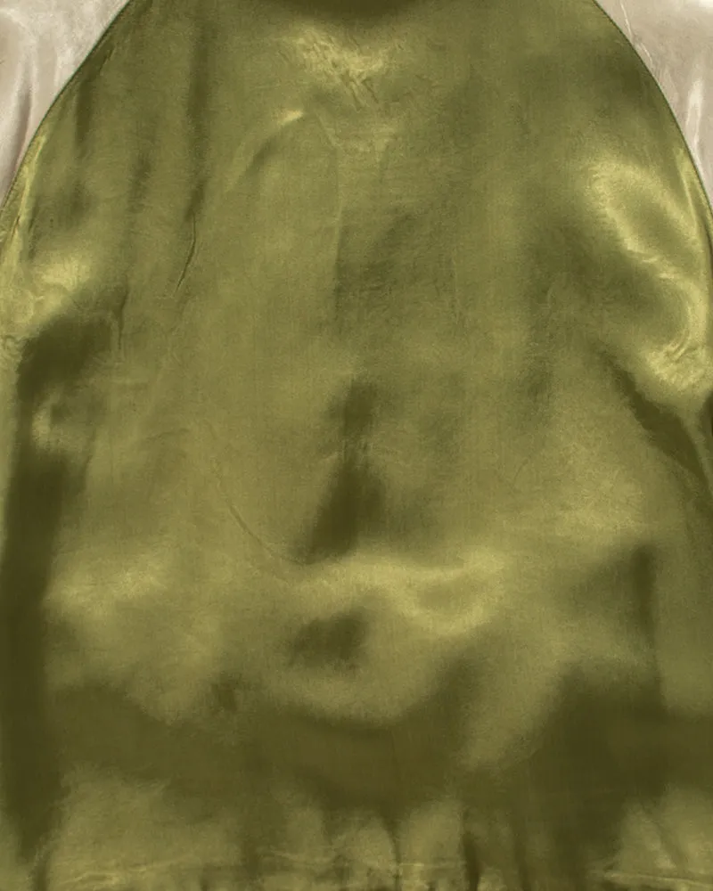 Japanese Repro Souvenir Jacket, Light Green with Eagle - M