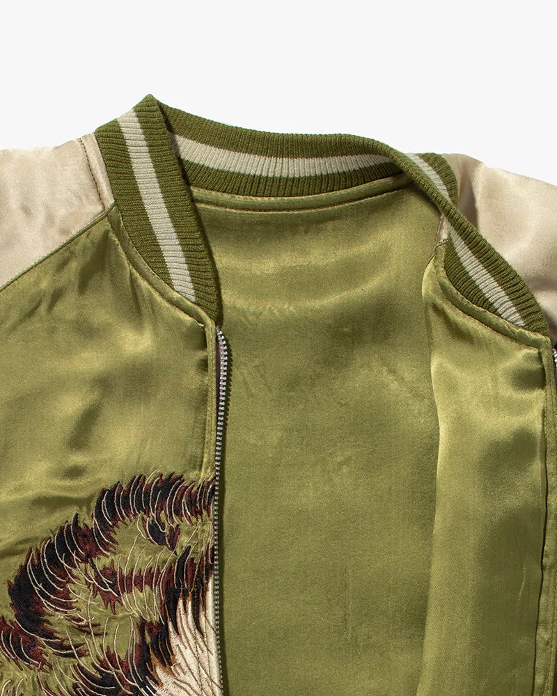 Japanese Repro Souvenir Jacket, Light Green with Eagle - M