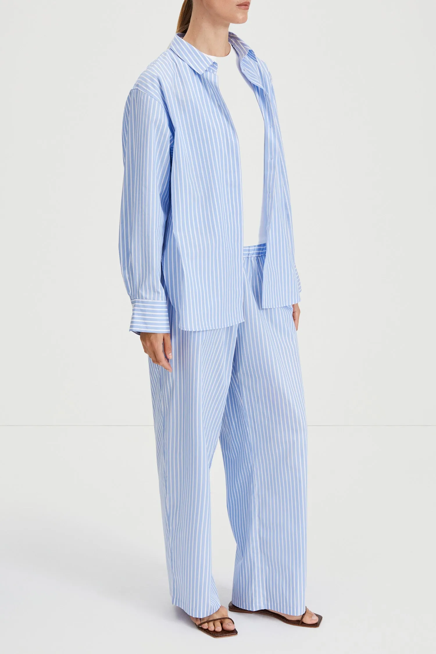 JESSIE TROUSERS - BLUE/WHITE STRIPE