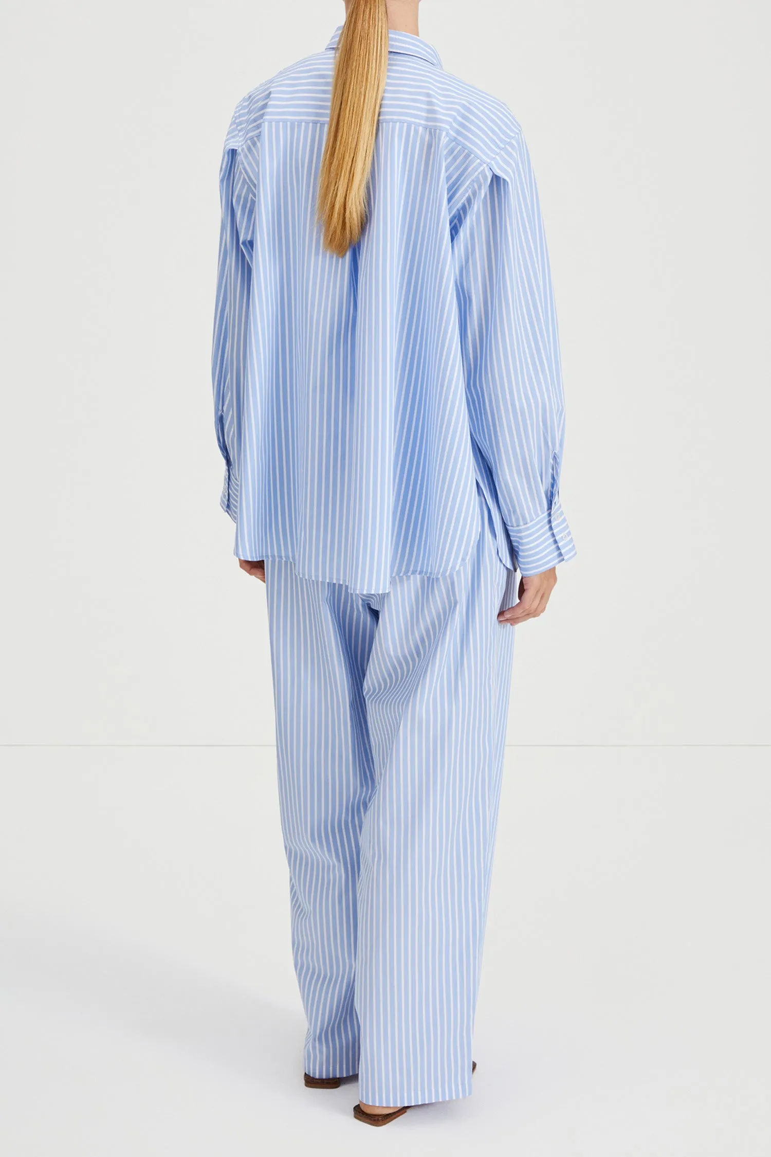 JESSIE TROUSERS - BLUE/WHITE STRIPE