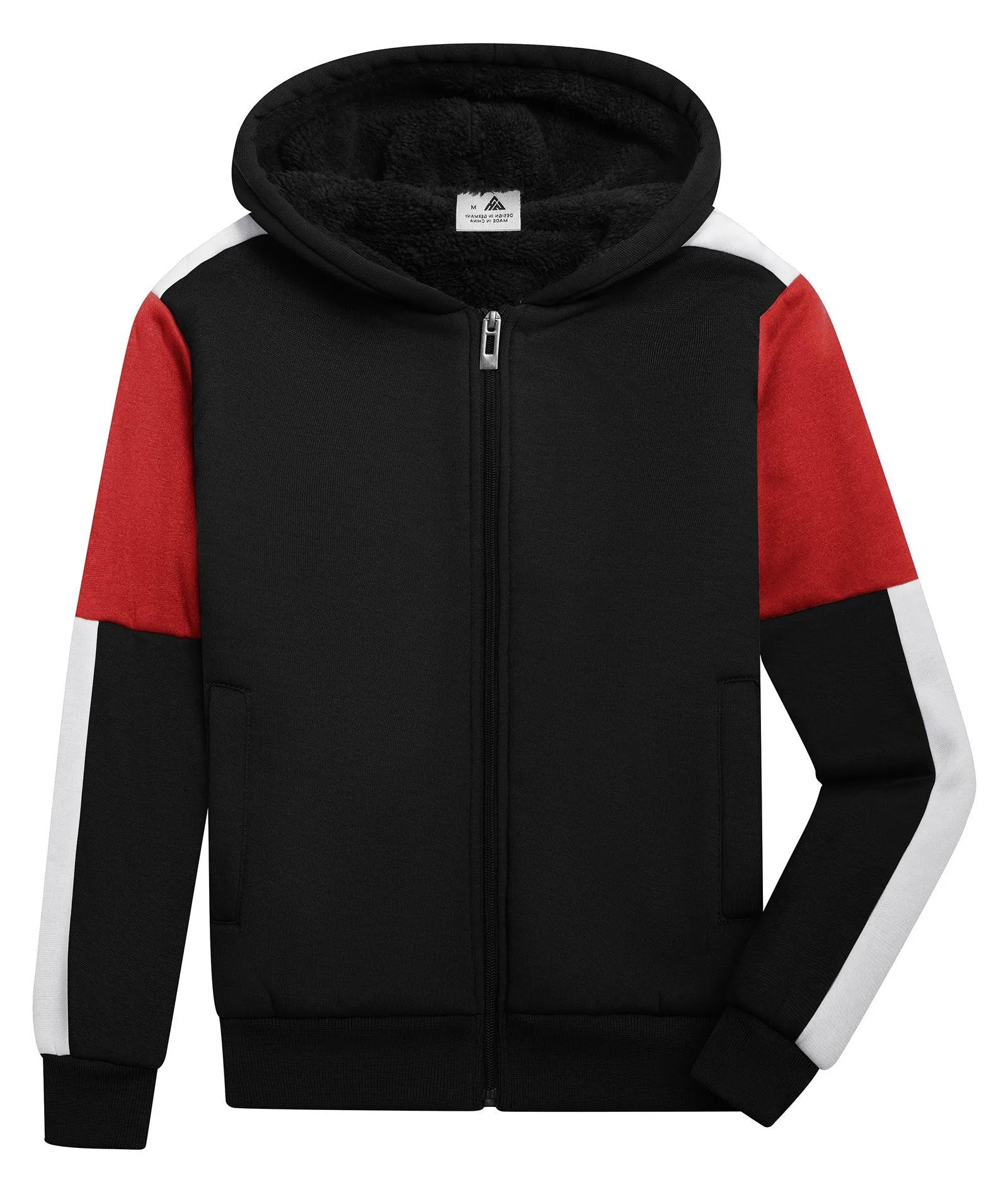 Kid's Long Sleeve Sherpa Lined Fleece Hoodie-ZPK006220