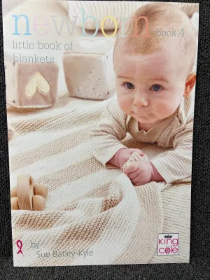 King Cole Newborn 4 Knitting Pattern Book Little Book of Blankets by Sue Batley-Kyle