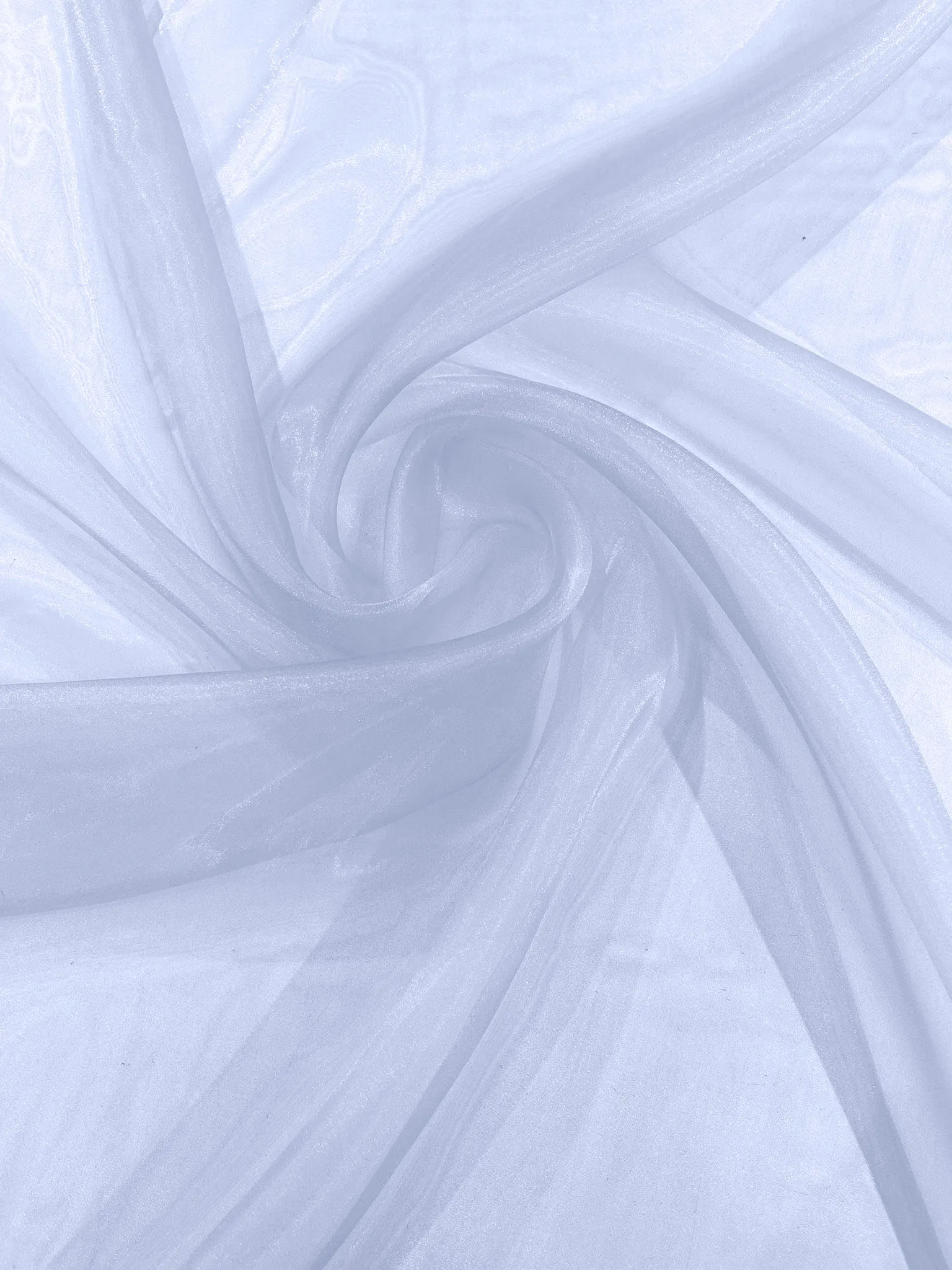 Light Coppen Blue 58/60"Wide 100% Polyester Soft Light Weight, Sheer Crystal Organza Fabric Sold By The Yard