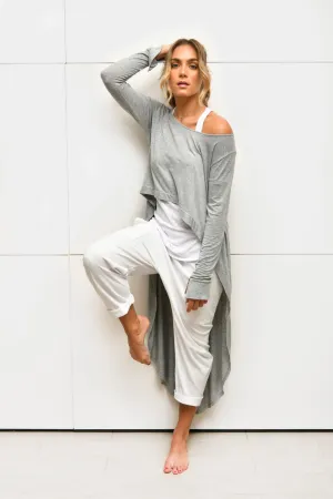 Long Back Top With Long Sleeve