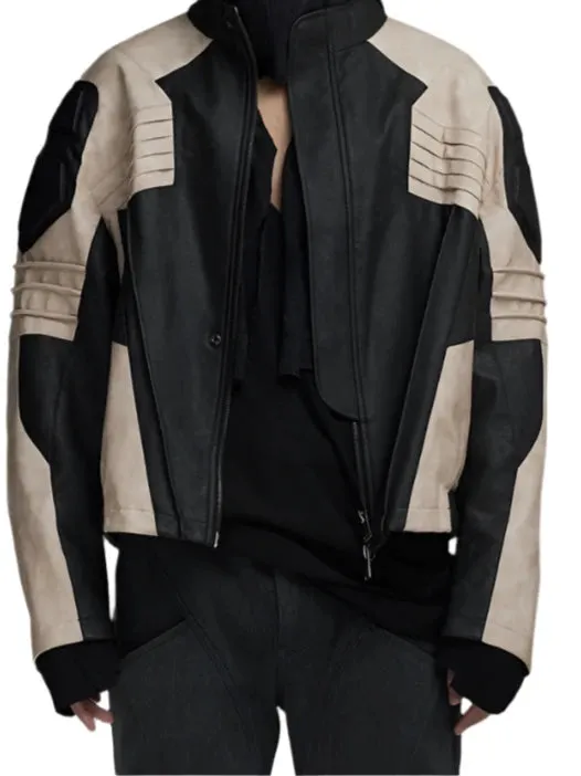 Mauroicardi Patchwork Vegan Leather Jacket