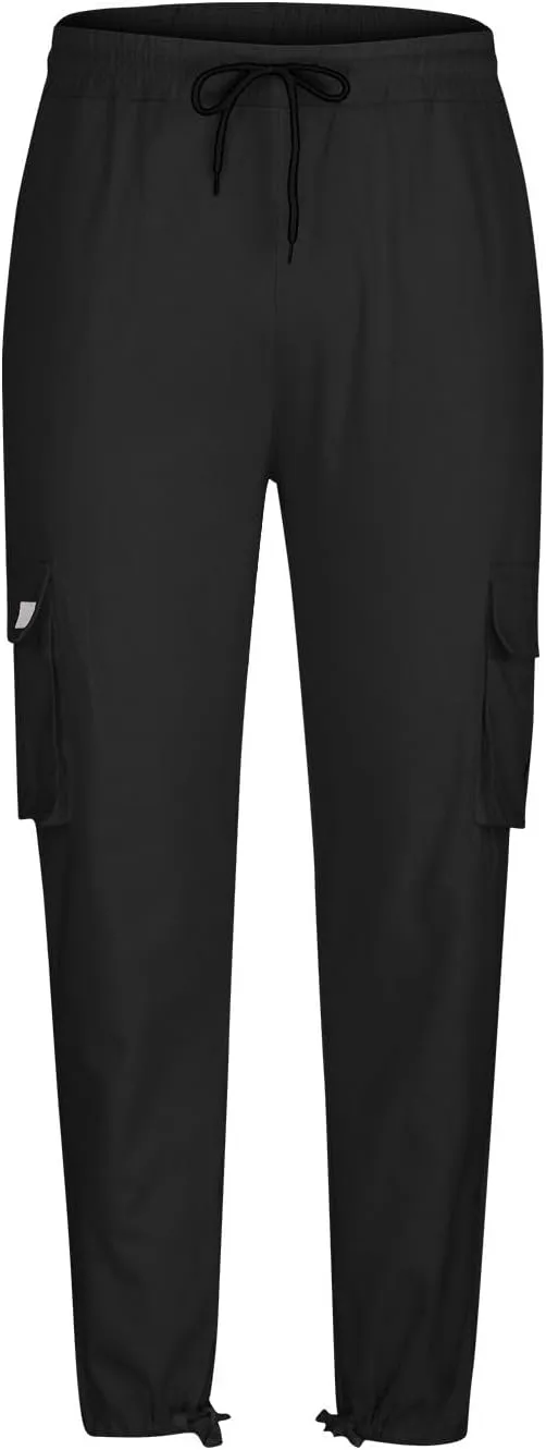 Mens Cargo Pants Relaxed Fit,Man Hiking Pant Training Athletic Sport Sweatpants,Lightweight Pants Men