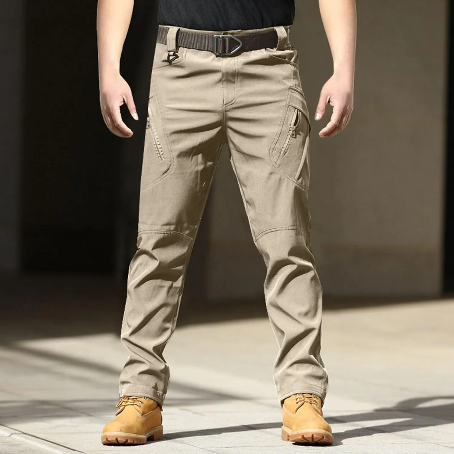Mens Cargo Pants Tactical Training Jogger Relaxed Fit Sport Pant 2024 Summer Long Trousers with Pockets