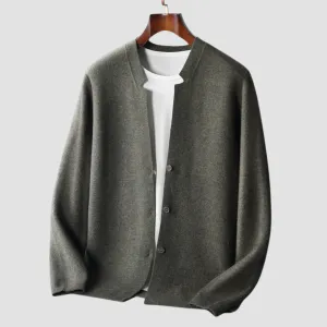 Men’s V-Neck Cashmere Cardigan – Warm & Elegant