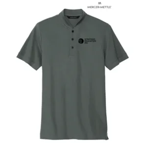 NEW - Mercer Mettle Stretch Pique Henley - Anchor Grey
